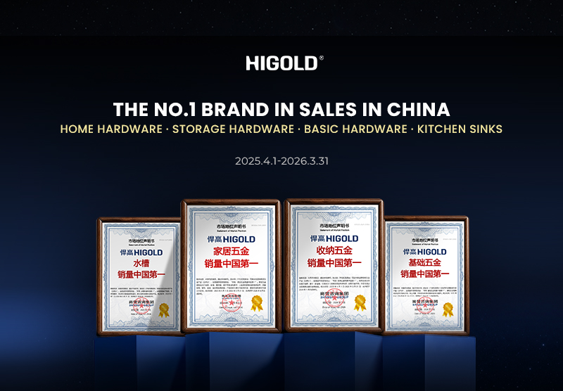№1 по объему продаж по всей стране! HIGOLD официально признан королем домашней фурнитуры в Китае